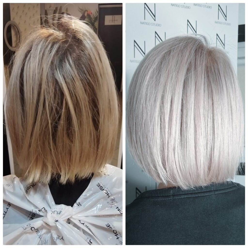 zadbaj o swoje włosy w natigo studio  koloryzacja włosów na kolor blond