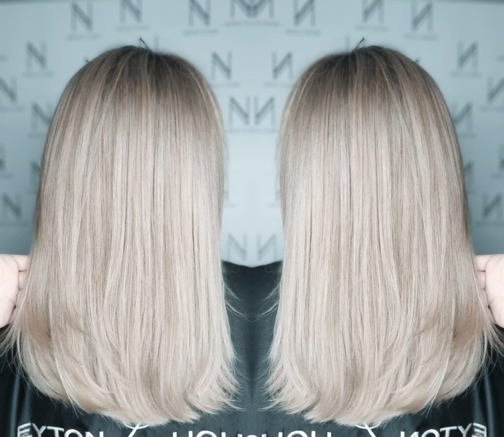 piękne wlosy blond w poznaniu u fryzjera natigo studio