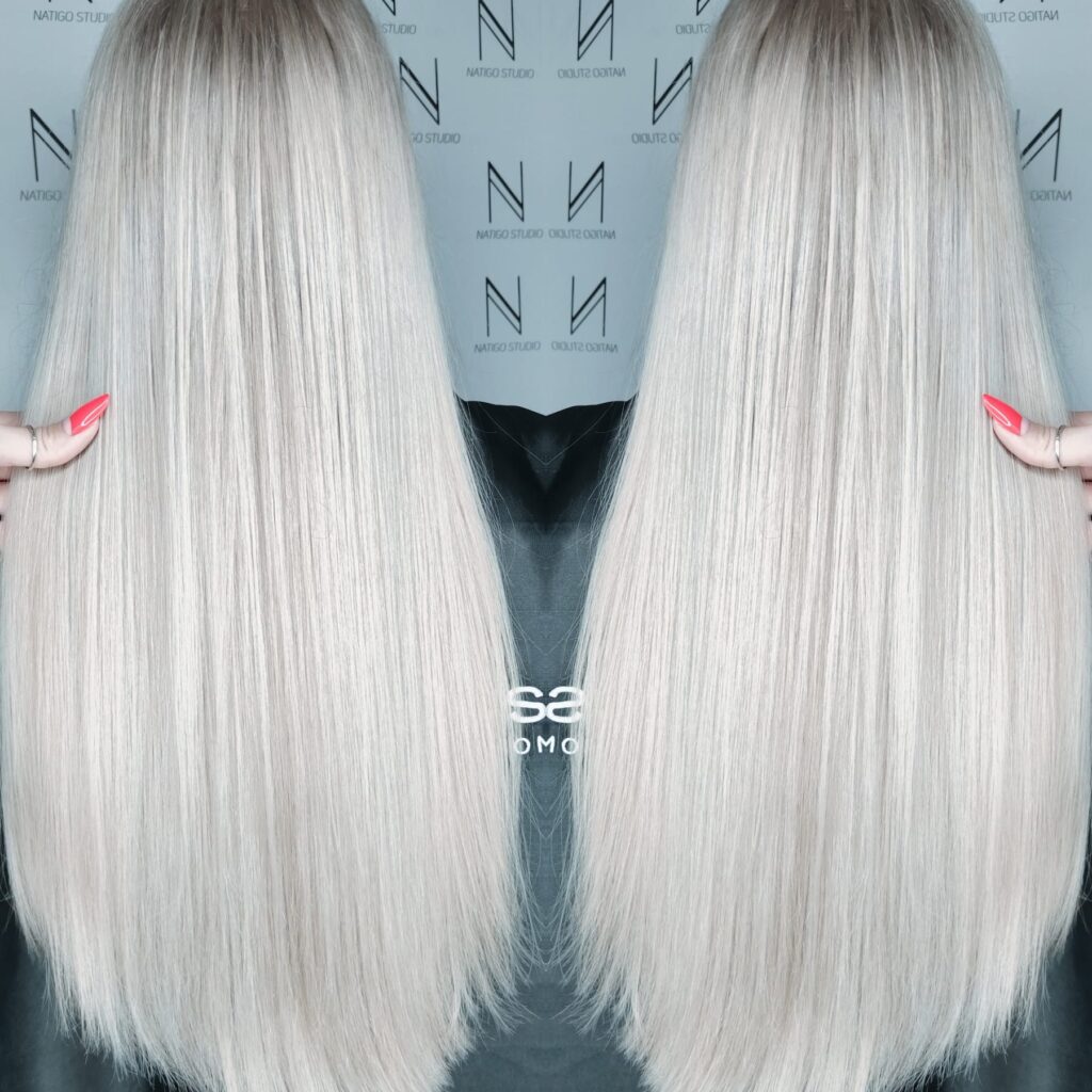 piekne włosy blond na Ratajach w Poznaniu Natigo studio