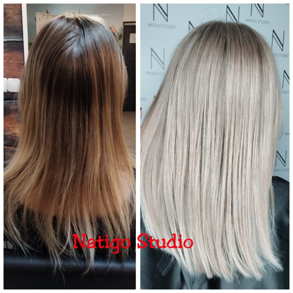 Fryzjer Rataje Poznań, piękne blond włosy, koloryzacja Włosów blond, metamorfoza Poznań