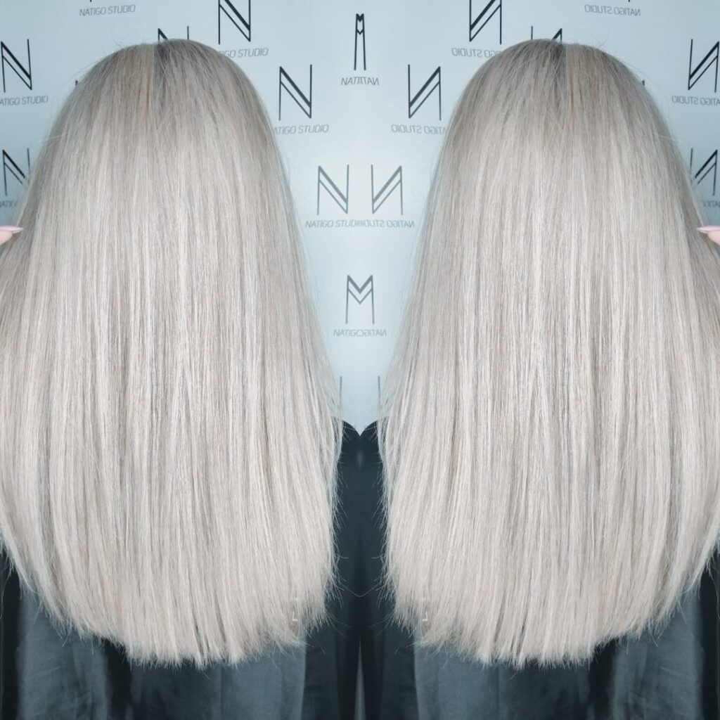 piękne blond włosy na Ratajach w Poznaniu, Natigo Studio 