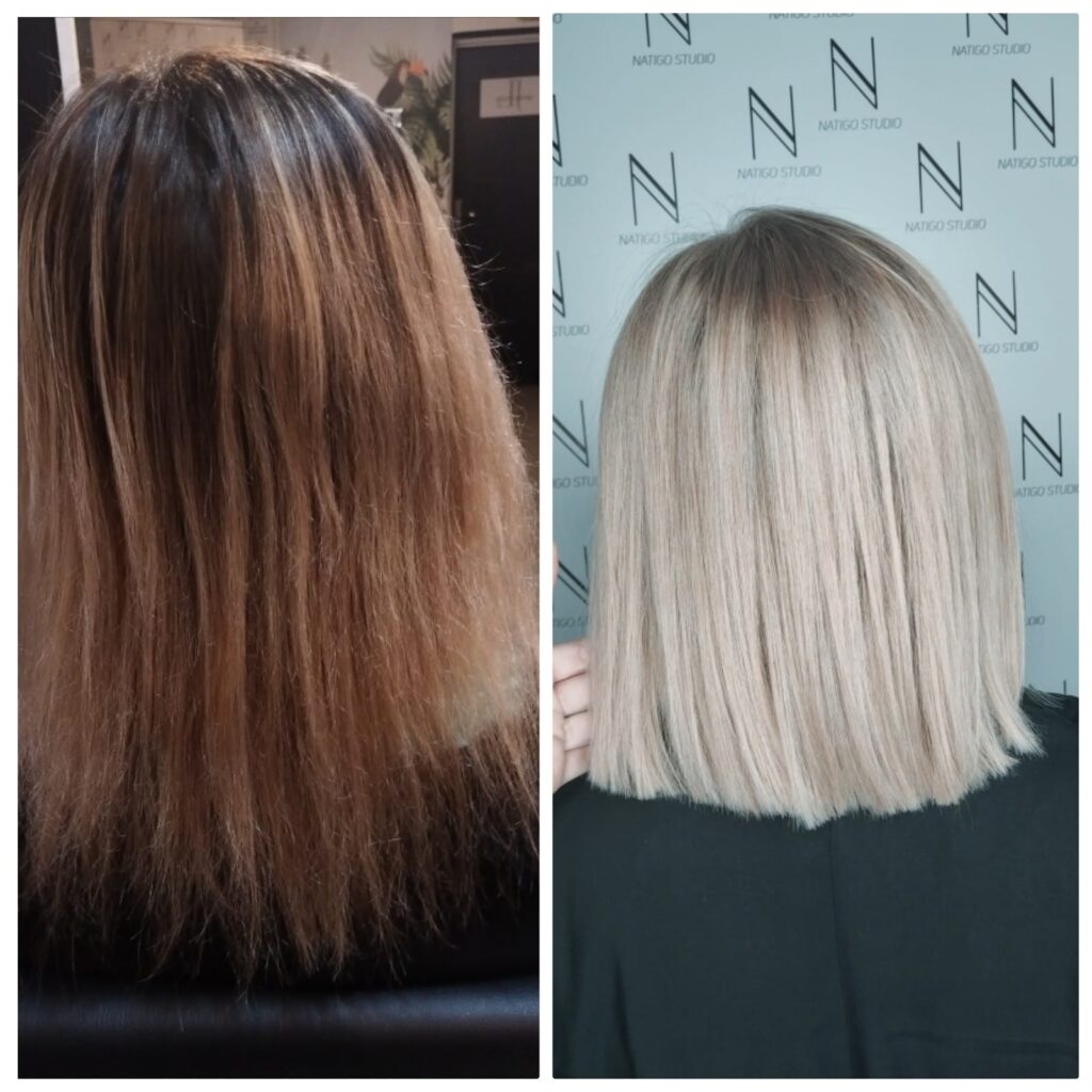 piękne blond włosy metamorfoza, Natigo Studio Rataje Poznań