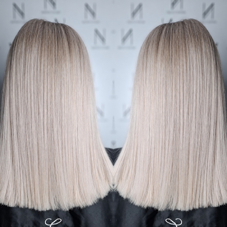 włosy blond na ratajach natigo studio metamorfoza